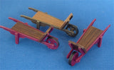 3 x Timber Single-Wheeled Platform Barrow