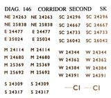 Diag. 146 Corridor Second SK (2 Pack)